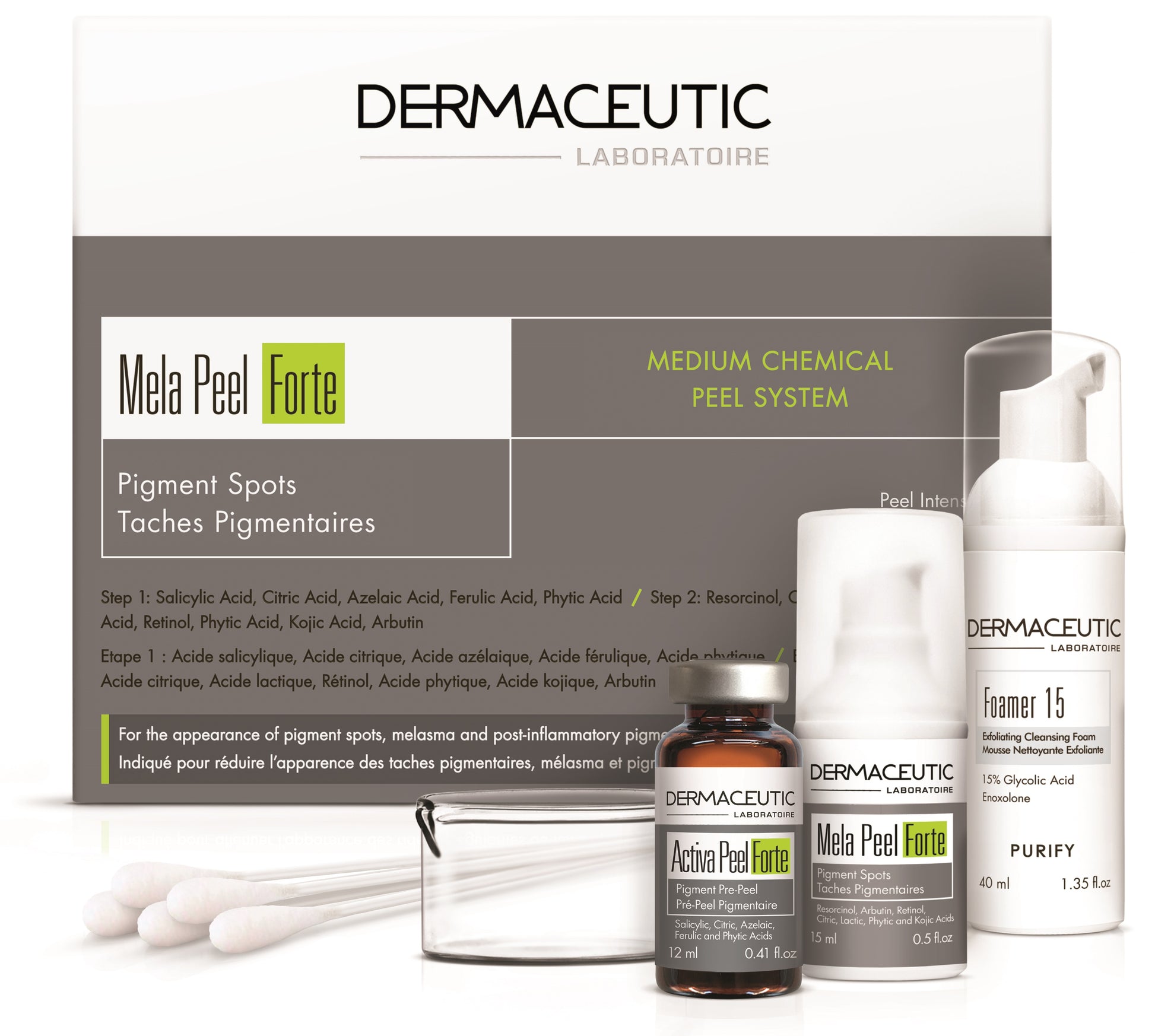 mela peel forte kit packaging and inclusions